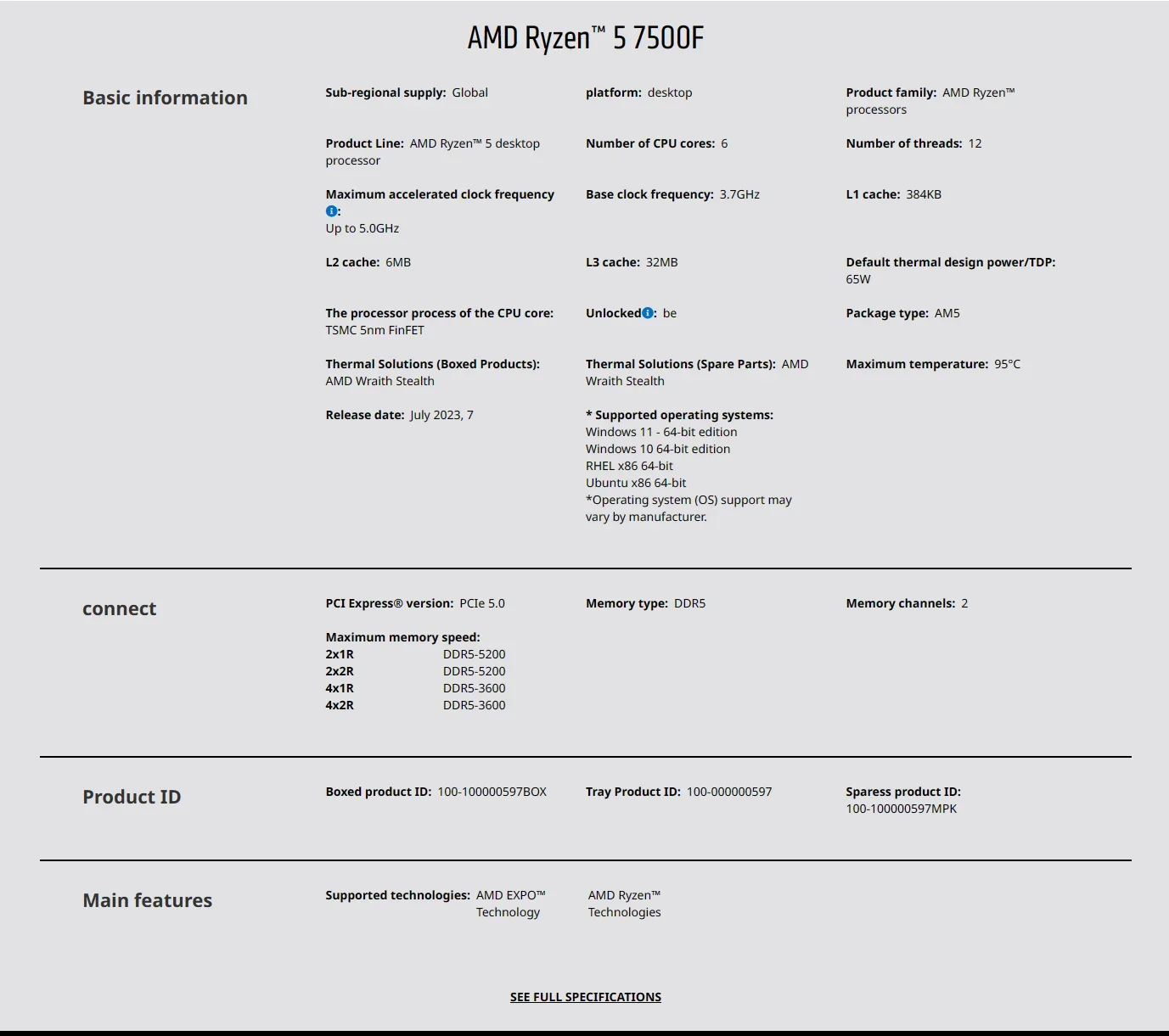 Procesor AMD Ryzen 5 7500F AM5 – Pc Gaming Ryzen 5 recenzja i cena